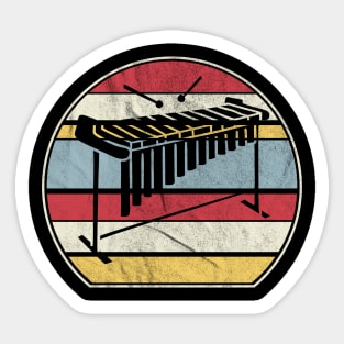 Cool Vintage Vibraphone Player Playing Vibraphone Good Vibes with Vibraphone Mallet Percussion Sticker